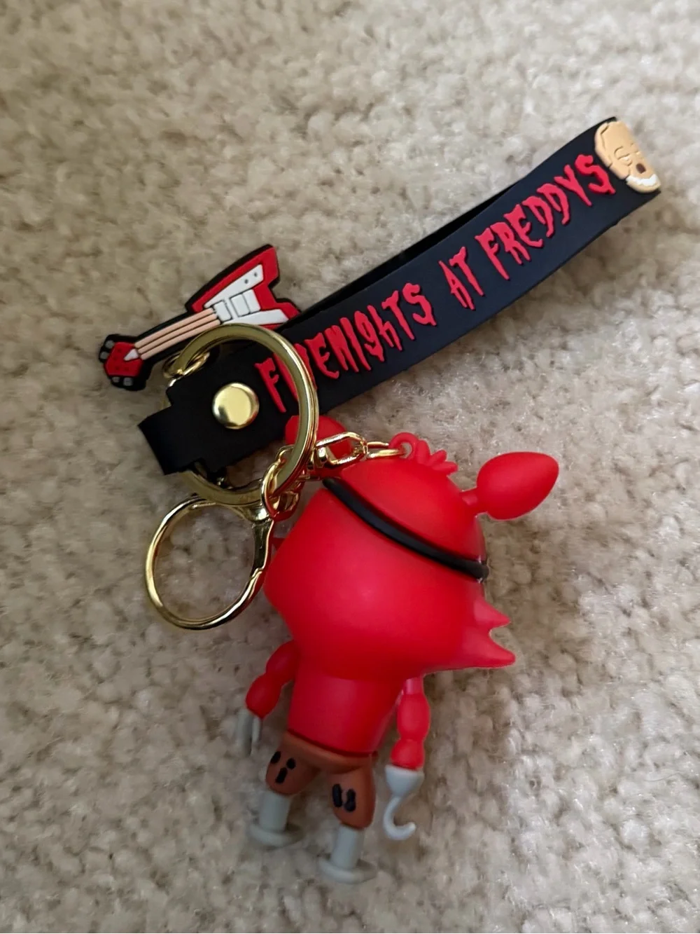 Red Fox Keychain Figure with Logo Strap